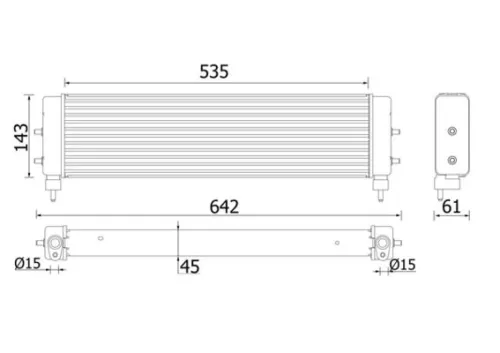 Oil Cooler, engine oil MAHLE CLC 94 000P)