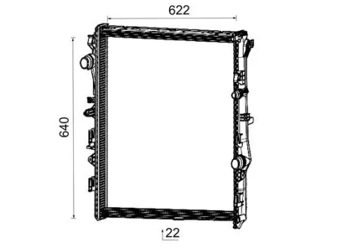 Radiator, engine cooling MAHLE CR 2732 000P)