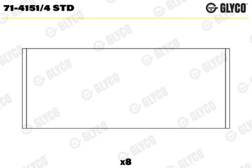 Connecting Rod Bearing GLYCO 71-4151/4 STD)