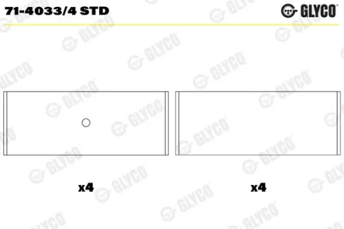 Connecting Rod Bearing GLYCO 71-4033/4 STD)
