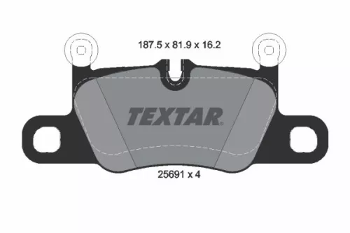 Brake Pad Set, disc brake TEXTAR 2569101)