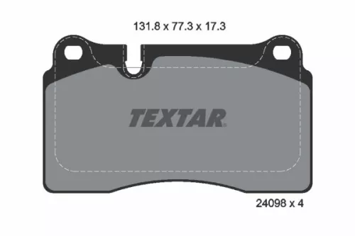 Brake Pad Set, disc brake TEXTAR 2409801)