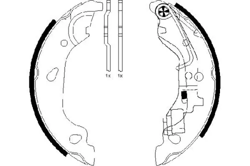 Brake Shoe Set TEXTAR 91054400)