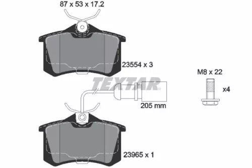Brake Pad Set, disc brake TEXTAR 2355403)