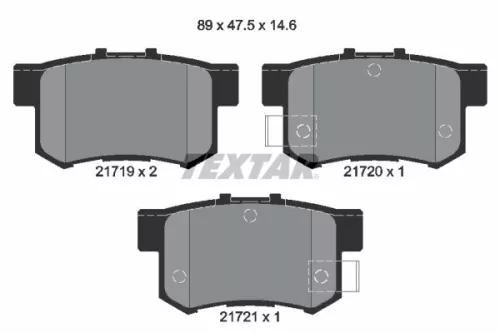 Brake Pad Set, disc brake TEXTAR 2171901)