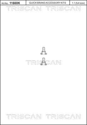 Screw Set, brake disc TRISCAN 8105 116001)