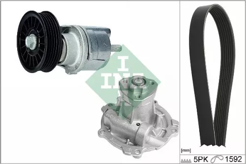 Water Pump + V-ribbed Belt Kit Schaeffler INA 529 0161 31)