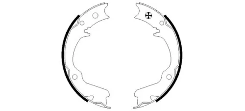 Brake Shoe Set, parking brake TEXTAR 91055400)