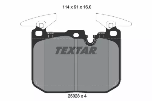 Brake Pad Set, disc brake TEXTAR 2502807)