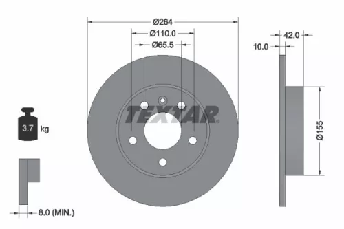 Brake Disc TEXTAR 92092103)