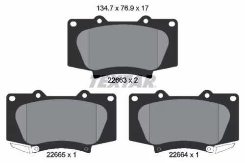 Brake Pad Set, disc brake TEXTAR 2266301)