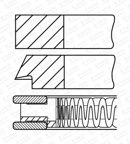 Piston Ring Set GOETZE ENGINE 08-306900-00)