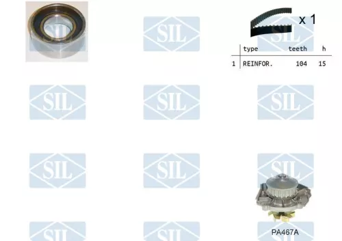 Water Pump & Timing Belt Kit Saleri SIL K1PA467A)