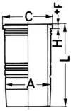 Cylinder Liner KOLBENSCHMIDT 89186110)