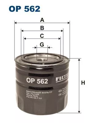 Oil Filter FILTRON OP 562)