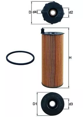 Oil Filter KNECHT OX 196/1D)
