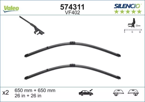 Wiper Blade VALEO 574311)