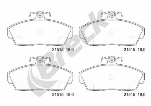 Brake Pad Set, disc brake BRECK 21515 00 702 10)