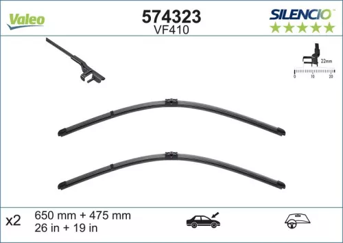 Wiper Blade VALEO 574323)