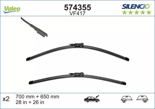 Wiper Blade VALEO 574355)