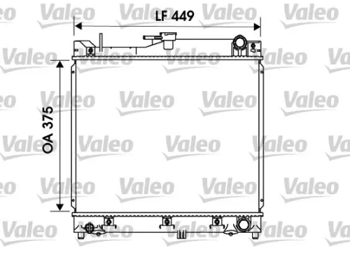 Radiator, engine cooling VALEO 734170)