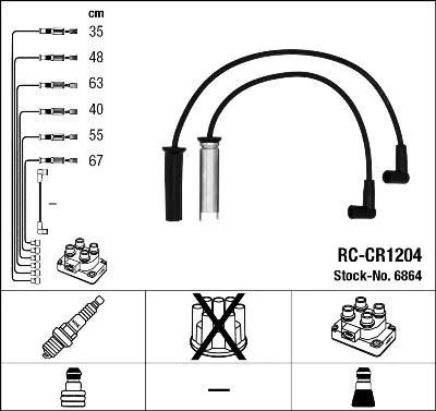 Ignition Cable Kit NGK 6864)