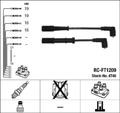 Ignition Cable Kit NGK 4746)
