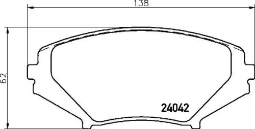 Brake Pad Set, disc brake BREMBO P 49 034)
