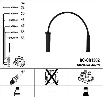 Ignition Cable Kit NGK 44229)