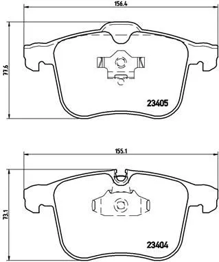 Brake Pad Set, disc brake BREMBO P 59 049)