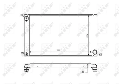 Radiator, engine cooling NRF 53726)