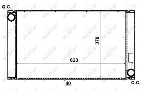 Radiator, engine cooling NRF 53731)