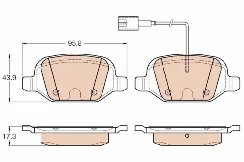 Brake Pad Set, disc brake TRW GDB1985)