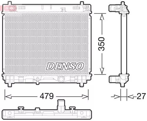 Radiator, engine cooling DENSO DRM50058)