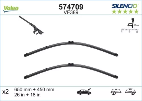 Wiper Blade VALEO 574709)