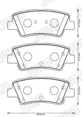 Brake Pad Set, disc brake JURID 573369JC)