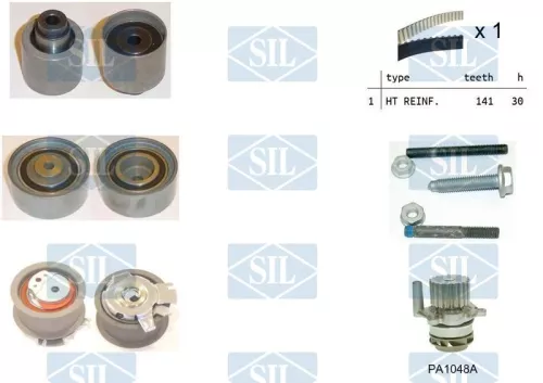 Water Pump & Timing Belt Kit Saleri SIL K1PA1048A)