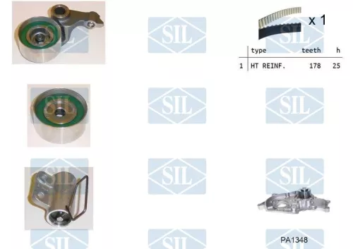 Water Pump & Timing Belt Kit Saleri SIL K1PA1348)