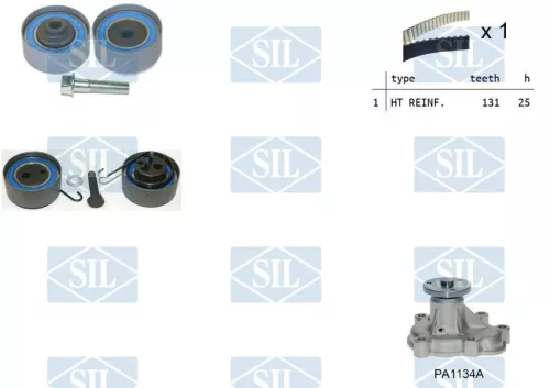 Water Pump & Timing Belt Kit Saleri SIL K1PA1134A)