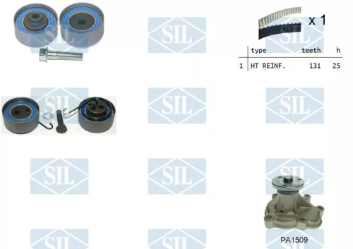 Water Pump & Timing Belt Kit Saleri SIL K1PA1509)
