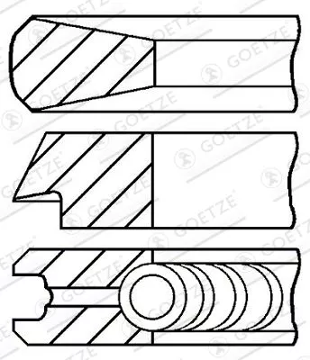 Piston Ring Kit GOETZE ENGINE 08-433600-00)