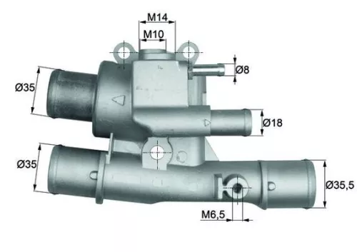 Thermostat, coolant MAHLE TI 124 88)
