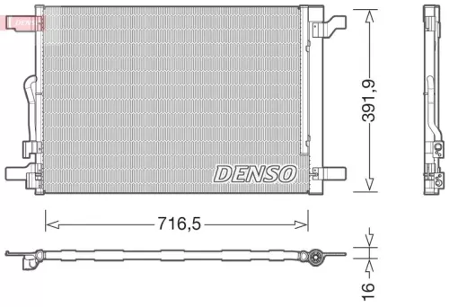 Condenser, air conditioning DENSO DCN32024)