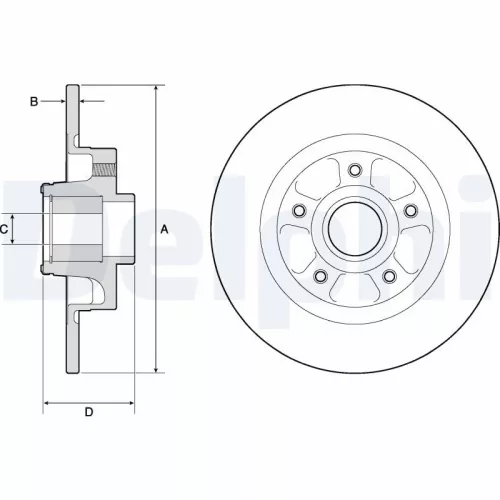 Brake Disc DELPHI BG9132RS)