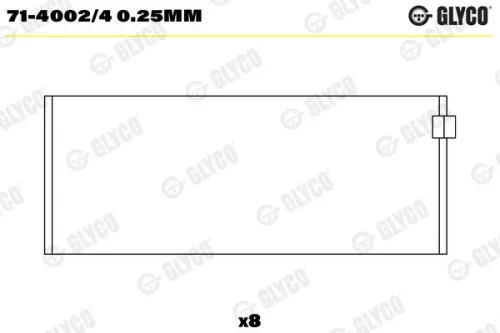 Connecting Rod Bearing GLYCO 71-4002/4 0.25mm)