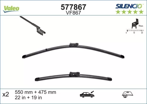 Wiper Blade VALEO 577867)
