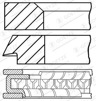 Piston Ring Kit GOETZE ENGINE 08-991400-00)