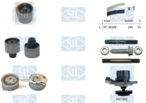 Water Pump & Timing Belt Kit Saleri SIL K1PA1566)