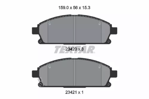 Brake Pad Set, disc brake TEXTAR 2342006)