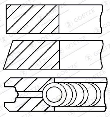 Piston Ring Kit GOETZE ENGINE 08-152000-00)